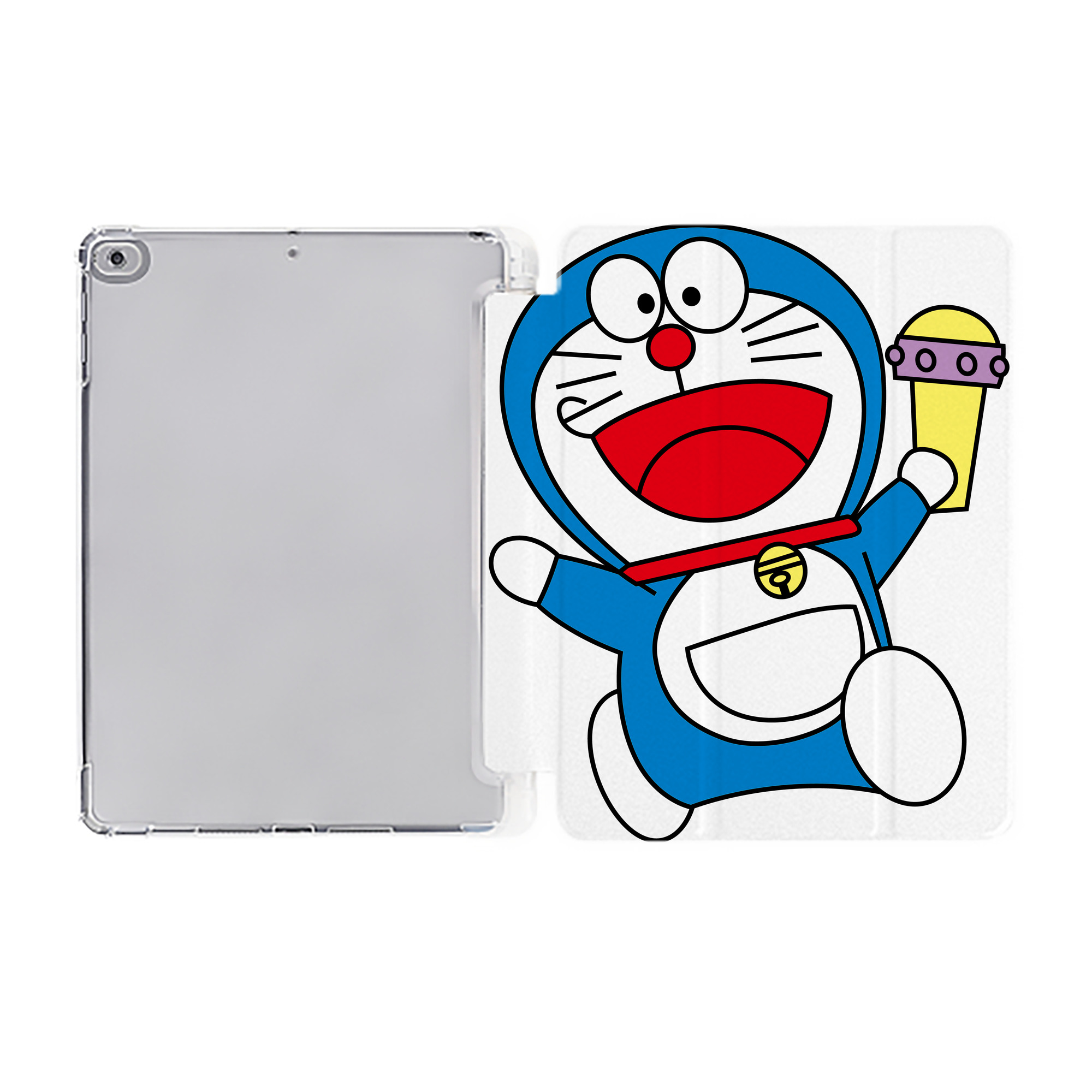（画像用） ドラえもん Doraemon IPad ケース ペン収納付き 三つ折りスタンド PUレザー×シリコン 対応機種9.5/10.5/10.9インチ